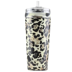 26oz Leopard Flex Bottle With Metal Base