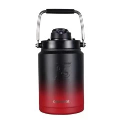 Half Gallon Jug With Metal Base - Red Black Ombre
