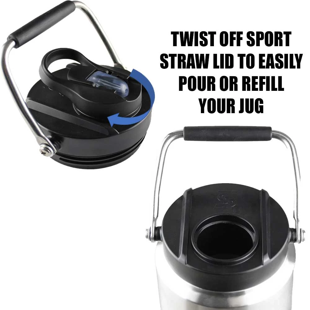 Half Gallon Jug With Metal Base - Mint Pink Ombre - Image 4